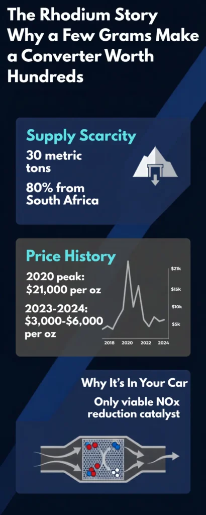 Why Rhodium is so valuable Infographic.