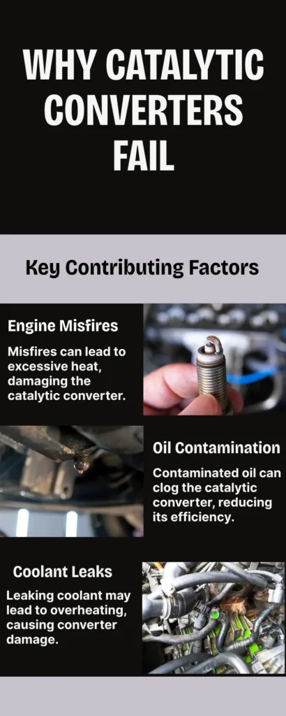 Infographic of What causes the Catalytic Converter to Fail.