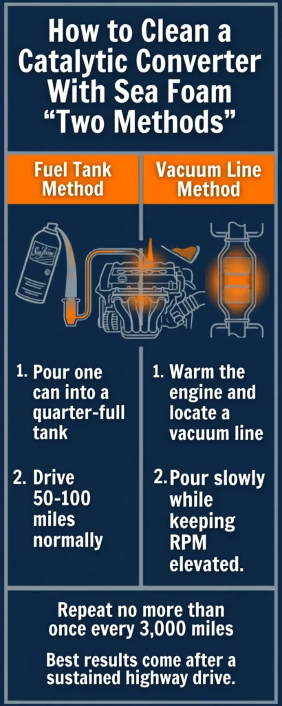 Infographic: How to Clean a Catalytic Converter with Seafoam