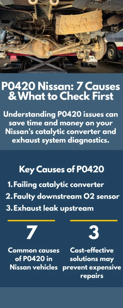 Infographic: P0420 Nissan 7 Causes & What to Check First