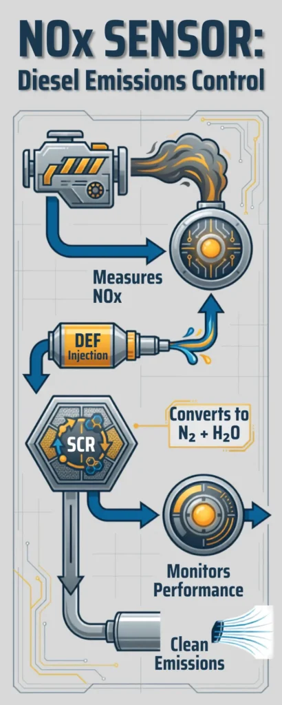 nox sensor Diesel Emission Control Infographic