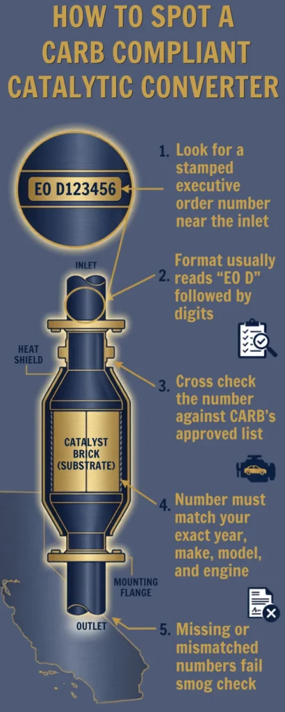 How to Spot a CARB Compliant catalytic Converter