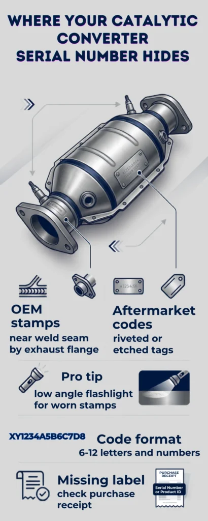 Catalytic Converter Serial Number Hides