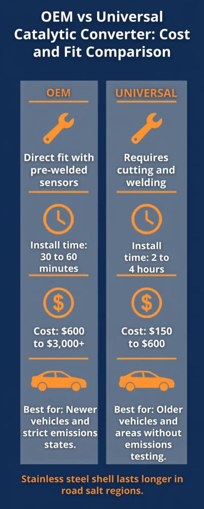 OEM Vs Universal Catalytic Converter Comparison