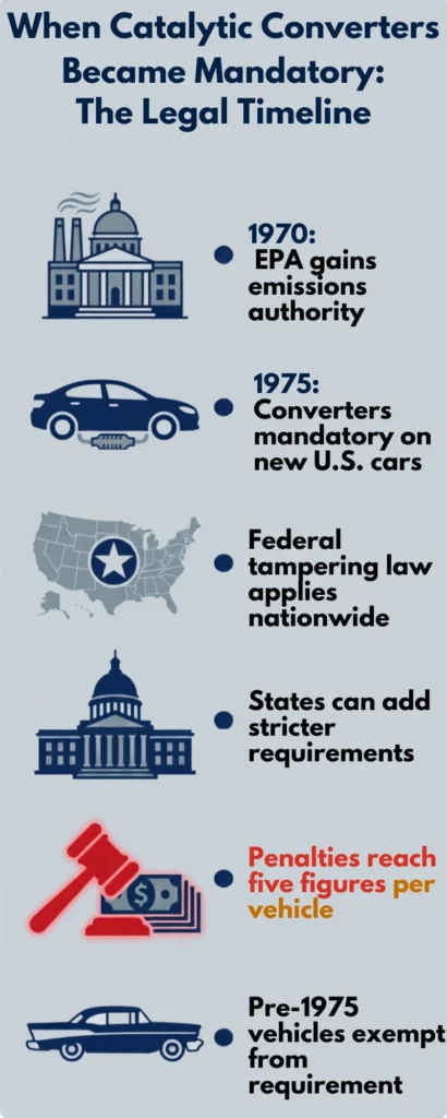 When Did Catalytic Converters Become Mandatory: The Legal Timeline